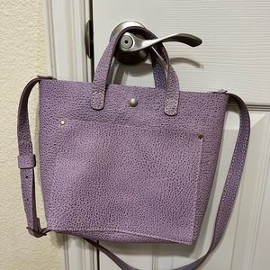 Portland Leather Goods Mini Crossbody Lilac NEW